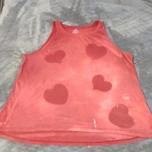 Pink hearts tank top